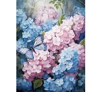 PUCHEN 5D Diamond Painting Kits, Beautiful Hydrangeas,F,50 * 70cm DIY Diamond Art Kits for Adults, Full Drill Diamond Picture for Kids and Adult Crystal Art Kits for Home Wall Decor