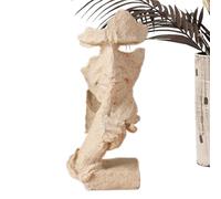 PUCHEN Keep Silent Statue - Thinker Sculpture Resin Statue Desktop Decor,Creative Silent Men Face Figurine, Home Decor Living Room Shelf