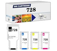 PuCio Compatible for HP 728 728XL Ink Cartridge High Capacity 300 ML Replacement To Use With T730 T830 T830 Printers 4 X colors