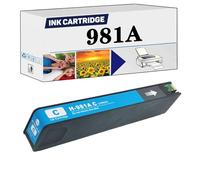 PuCio Compatible for HP 981A Ink Cartridge High Capacity Replacement To Use With 556dn 556xh 586z 586dn 586f E55650dn E58650z E58650dn Printers Cyan*1