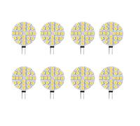 Puck Lights Bulbs LED G4 LED Bulb 2W Bi-Pin LED Disc JC Side Pin 12V-24V AC/DC Low Volt CRI>85 350 Lumens 4W-4PCS ColdWhite