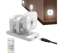 Puck Lights - Motion Sensor Magnetic with Charging Station | Magnetic Motion Lights for Stairs | for Bedroom Bathroom Hallway Home Apartment Office Closet Cabinet