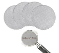 Puck Screen 54mm, 4 Pack Reusable Contact Shower Screen, 1.7mm Thick, 150µm Mesh Coffee Filter, 316 Stainless Steel, Espresso Portafilter Filter Basket (58.5MM)