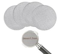 Puck Screen 54mm, 4 Pack Reusable Contact Shower Screen, 1.7mm Thick, 150µm Mesh Coffee Filter, 316 Stainless Steel, Espresso Portafilter Filter Basket (54MM)
