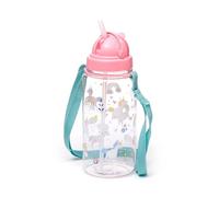 Puckator 450ml Children's Shatterproof Water Bottle Unicorn Magic - Reusable Insulated Active Water Bottle Flask For Girls And Boys With A Carry Handle & Straw - Bpa Free - For School Nursery