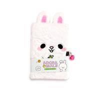 Puckator Adoramals Frances the Rabbit Plush Lockable Notebook with Padlock & Key - School Teacher Student Homework Study Planner Notepad - Collage University Essentials Journals Planners - Jotter Uni