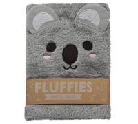 Puckator Adoramals Koala Plush Fluffies A5 Notebook - School Teacher Student Homework Study Planner Notepad - Collage University Essentials Journals Planners - Jotter Uni Gifts Stationery Supplies