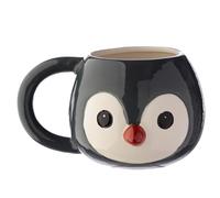 Puckator Adoramals Penguin Head Ceramic Shaped Tea Coffee Mug - Funny Home Accessories - Cute Gifts for Girlfriend - Large Mugs for Men Women Hot Drinks - Cute Cups Presents Secret Santa Gift Cup Set