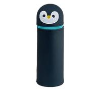 Puckator Adoramals Penguin Silicone Upright Pencil Case - School Equipment Stuff - School Supplies for Girls and Boys - University Stationery Kit - Cute Storage Pouch - Cool Teacher Supplies