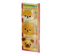 Puckator Adoramals Pets Pug Cat and Shiba Inu 3 Piece Eraser Set - Rubber Erasers Stationery Set - Party Bag Fillers for Girls and Boys - Erasers Multipack - Pencil Rubbers - Cool Kids School Rubbers