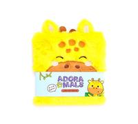 Puckator Adoramals Raffi the Giraffe Plush Fluffies Notebook - School Teacher Student Homework Study Planner Notepad Collage University Essentials Journals Planners Jotter Uni Gifts Supplies