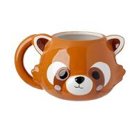 Puckator Adoramals Red Panda Head Ceramic Shaped Tea Coffee Mug - Funny Home Accessories Cute Gifts for Girlfriend - Large Mugs for Men Women Hot Drinks Cups Presents Secret Santa Gift Cup Set