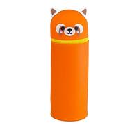 Puckator Adoramals Red Panda Silicone Upright Pencil Case School Equipment Stuff School Supplies for Girls and Boys University Stationery Kit Cute Storage Pouch Cool Pencil Case Teacher Supplies