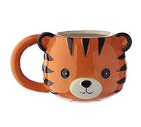 Puckator Adoramals Tiger Head Ceramic Shaped Tea Coffee Mug - Funny Home Accessories - Cute Gifts for Girlfriend - Large Mugs for Men Women Hot Drinks - Cute Cups Presents - Secret Santa Gift Cup Set