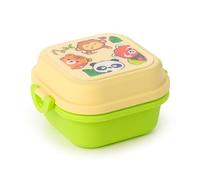 Puckator Adoramals Wild Clip Lock Stacked Bento Snack Lunch Box - Lunch Box for Adults and Kids with Compartments - Snack Box - Food Containers with Lids - Stackable Snack Pots for Kids - Meal Prep