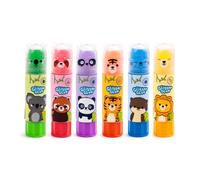 Puckator Adoramals Wild Scented Glitter Glue Stick - Strong PVA Glue Sticks for School - Craft Supplies - Kids Glue - Art Supplies for Kids & Children - Back To School Gifts - Stationary Supply