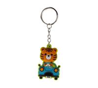 Puckator Alfie the Tiger Adoramals PVC Keyring - Mothers Day Gifts Key Ring Keyrings Tags - Cool Keyrings Hoop Clip Fobs - Funny Cute Car Men's Accessories Stuff For Men Women - Trinket