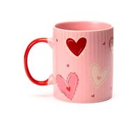 Puckator Amore Hearts Porcelain Mug - Funny Home Accessories - Cute Gifts for Girlfriend - Large Mugs for Men Women Hot Drinks - Cute Cups Presents - Secret Santa Gift - Cup Set