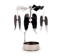 Puckator Angel Wings Rotating Carousel Spinning Tea Light Candle Holder - Living Room Accessories - Angel Themed - Home Decoration - Ornaments - Candle Holder - Table Centrepiece Decoration