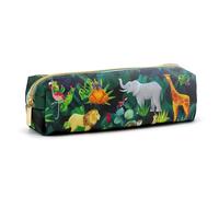 Puckator Animal Kingdom Canvas Pencil Case - School Equipment Stuff - Pencil Cases - Large Capacity Preppy Pencil Case - Zipper Pouch - Office Essentials - Pencils Case Cute - Pencilcase - Pen Case