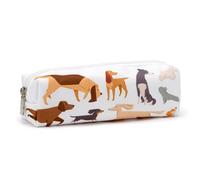 Puckator Barks Dog Canvas Pencil Case - School Equipment Stuff - Pencil Cases - Large Capacity Preppy Pencil Case - Zipper Pouch - Office Essentials - Pencils Case Cute - Pencilcase - Pen Case