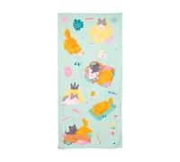 Puckator Bean & Co Cats Microfibre Beach Towel - Large Quick Drying Lightweight Thin Funny Mens Girls Beach Pool Holiday Towel Towels For Adults Womens - Vacation Accessories Essentials Family