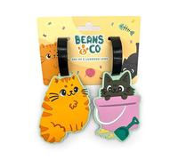 Puckator Bean & Co Cats PVC Luggage Tag Set of 2