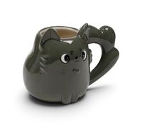 Puckator Beans & Co Cats Pepper The Cat Ceramic Shaped Mug - Funny Home Accessories - Cute Gifts for Girlfriend - Large Mugs for Men Women Hot Drinks - Cute Cups Presents - Secret Santa Gift Cup Set