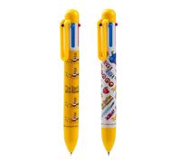 Puckator Beatles Yellow Submarine Multi Colour Pen with Charm Topper - 6 Colours, Great Gifts for Students
