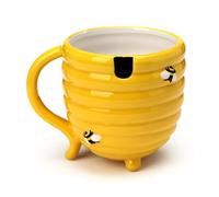 Puckator Beehive Upside Down Ceramic Shaped Tea Coffee Mug - Funny Home Accessories - Cute Gifts for Girlfriend - Large Mugs for Men Women Hot Drinks - Cute Cups Presents - Secret Santa Gift Cup Set