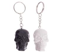Puckator Black & White Skull Keyring