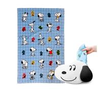 Puckator Blankeazzz Peanuts Snoopy & Woodstock 2-in-1 Plush Toy & Travel Blanket - Travel Long Haul Flight Plane Essentials Accessories For Flying Women Kids - Soft Warm Cozy Picnic Blanket Blankets