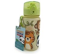 Puckator BOT212 Adoramals Wild Pop Top 350ml Shatterproof Reusable Children's Bottle with Infuser