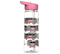 Puckator BOT98B Shatterproof Plastic Reusable 550ml Water Bottle - Volkswagen VW T1 Camper Bus Summer Love