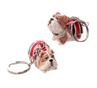Puckator British Bulldog Union Jack Keyring - Key Chains For Men - Key Wallets For Men - Small Toys For Mystery Boxes - Small Gifts For Kids - Keychain Cute - Metal And Resin Keyring