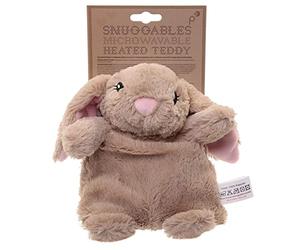 Puckator Bunny Microwavable Snuggables Plush Wheat & Lavender Heat Pack - Heating Pads - Hot And Ice Cold Cool Pack Packs Bag For Sport Injuries Knee Back Pain - Bed Warmer Wellness Health Products