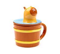 Puckator Capybara Ceramic Lidded Mug - Funny Home Accessories - Cute Gifts for Girlfriend - Large Mugs for Men Women Hot Drinks - Cups Presents - Secret Santa Gift Cup Set