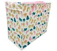 Puckator Cat's Life Zip Up Laundry Storage Bags - Washing Basket - Large Storage Bags - Laundry Basket - Room Accessories For Men - Laundry Storage - Big Bags - Clothes Bin - Laundry Bins