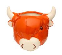 Puckator Ceramic Highland Coo Cow Head Wall Planter Plant Pot - Indoor Decorative Plant Pots - House Plant Basket Pot Gifts - Home Decoration Gift - Planter Planters For Women - Flowerpot