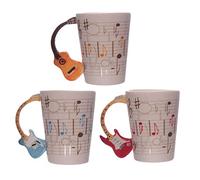 Puckator Ceramic Mug with Acoustic/Electric Guitar Handle - Designed by Ted Smith