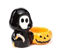 Puckator Ceramic Skull Boy Tea Light Candle Holder - Table Decorations Centrepiece - Tealight Lights Meditation Candle Stand Holders - Home Living Room Decor Accessories