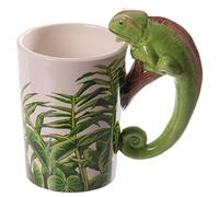Puckator Chameleon Ceramic Shaped Handle Tea Coffee Mug - Funny Home Accessories - Cute Gifts for Girlfriend - Large Mugs for Men Women Hot Drinks - Cute Cups Presents - Secret Santa Gift - Cup Set