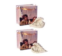 Puckator Cherub in Angel Wings Figure in a Mini GiftBag - Romantic Modern Love Wedding Gift Gifts For Girlfriend - Fairy Fairies Grave Ornaments Figurine - Valentines Day Gifts For Her Him Home Decor