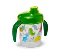Puckator Children's Shatterproof Sippy Cup Dinosauria Jr - Insulated Tumbler - Cups with Lids and Straws for Adults Children - Travel Thermal Cup with Straw - Water Bottles with Staw