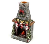 Puckator Christmas Fireplace Backflow Incense Burner - Home Zen Meditation Decor Accessories - Incense Waterfall Cone Burner - Spiritual Feng Shui Gothic Goth Relaxation Gifts Gift - Desk Ornaments