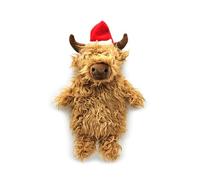 Puckator Christmas Highland Coo 1L Hot Water Bottle with Plush Cover - Hot Heat and Ice Cold Cool Pack Packs Bag Bottles for Sport Injuries Knee Back Pain - Bed Warmer - Wellness Health Products