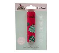 Puckator Christmas Pusheen the Cat Paper Stick Lip Balm - Lip Care Stick Balms Chapstick Holiday Essentials For Women Family - Lipbalm Moisturiser Exfoliator Cream - Pretty Cute Lip Blam Bam