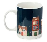 Puckator Christmas Village Porcelain Tea Coffee Mug - Funny Home Accessories - Cute Gifts for Girlfriend - Large Mugs for Men Women Hot Drinks - Cute Cups Presents - Secret Santa Gift - Cup Set
