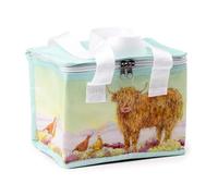 Puckator Cool Lunch Bag Jan Pashley Highland Coo Cow Design Made Out of Recycled Plastic Bottles -Insulated Lunch Bag for Women Men Children - Lunch Box Bag for Work & School Beach Picnic Accessories