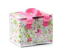 Puckator Cool Lunch Bag Julie Dodsworth Pink Botanical Design Made From Rec' Plastic Bottles - Insulated Lunch Bag for Women Men Children - Lunch Box Bag For Work & School - Beach Picnic Accessories